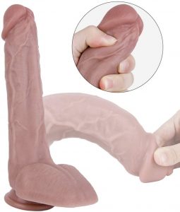 9.4 Inch TPE Silicone Tools Realistic Suction Cup Dildo for Women